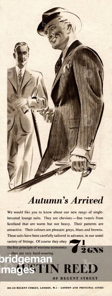 Immagine di Stampa "Austin Reed" 1940, b/w