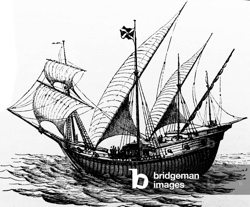 Image of Engraving depicting the vessel of Vasco da Gama, 1st Count