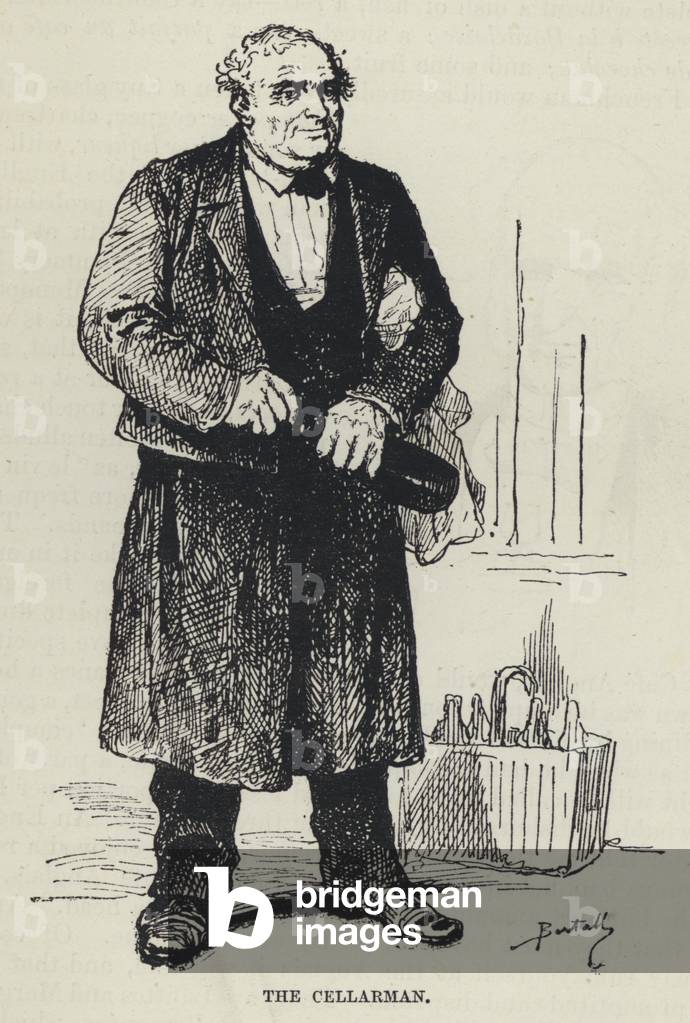 "Il cantinaio (incisione)" 1801 di French School