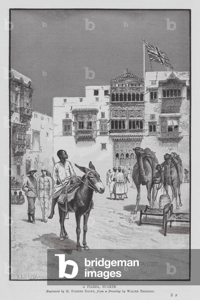 Image of Engraving depicting A Piazza by Walter Henry Truscott
