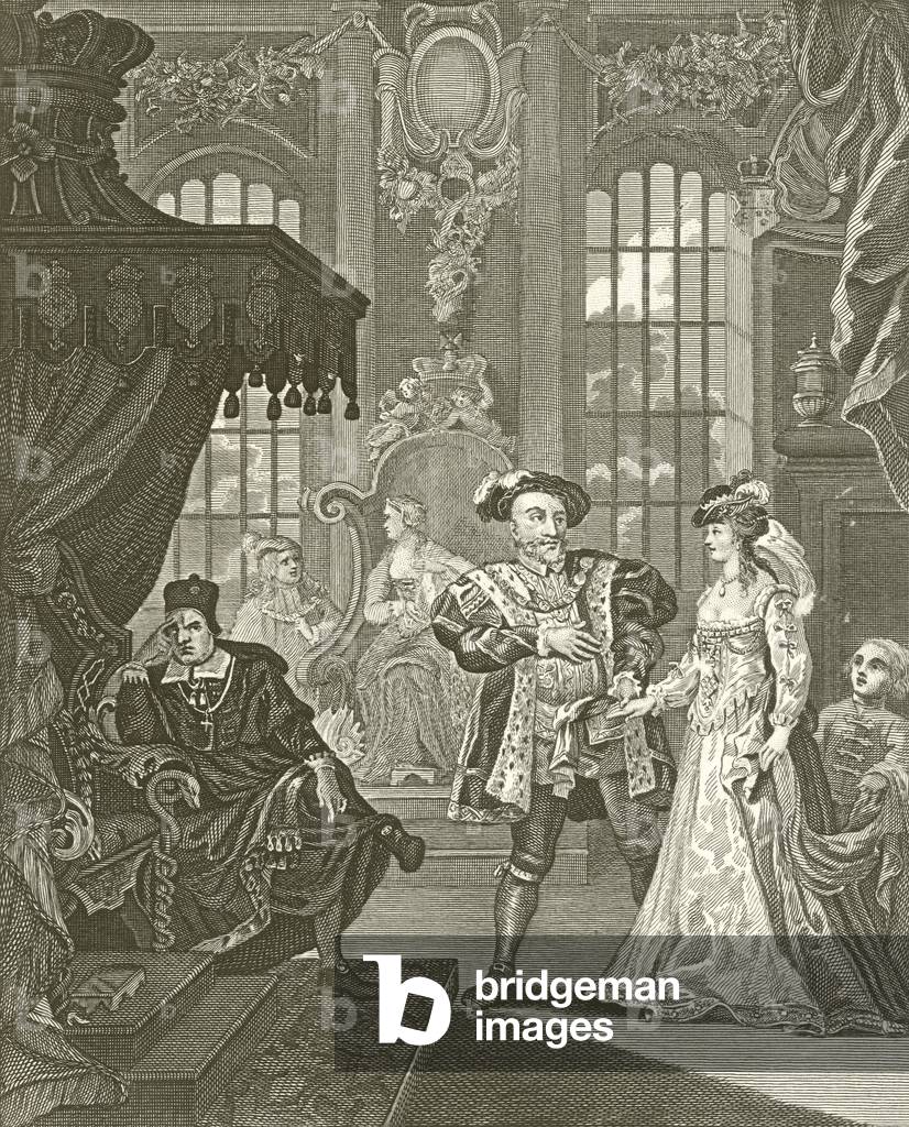 Heinrich der Achte und Anna Boleyne (Gravur)