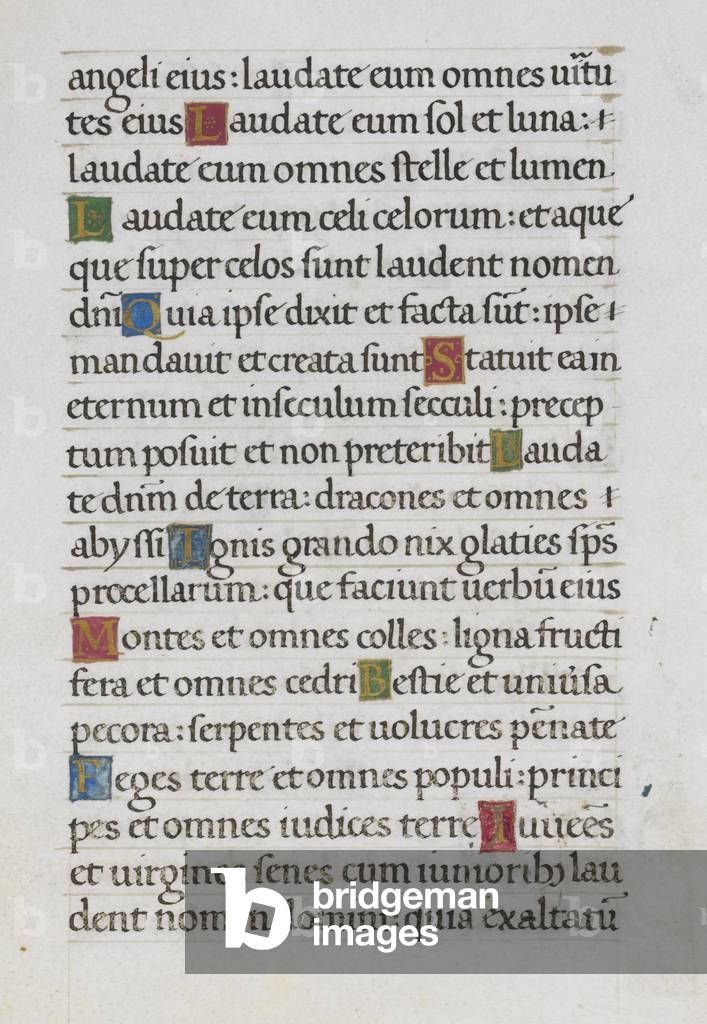 Page de texte ; Psaume 148