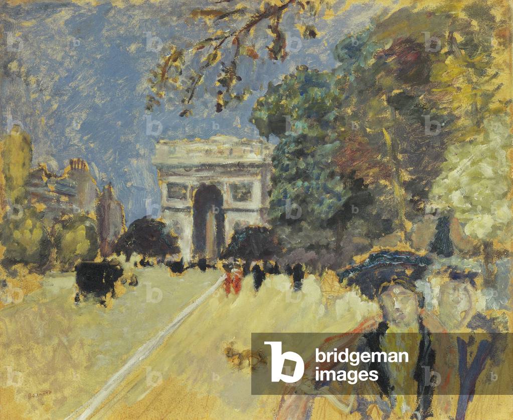 L'Arc de Triomphe, um 1899 (Öl auf Papier auf Platte gelegt)