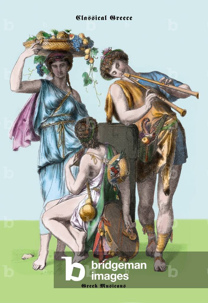 Klassische griechische Musiker, Exotische Kostüme von der Antike bis 1800