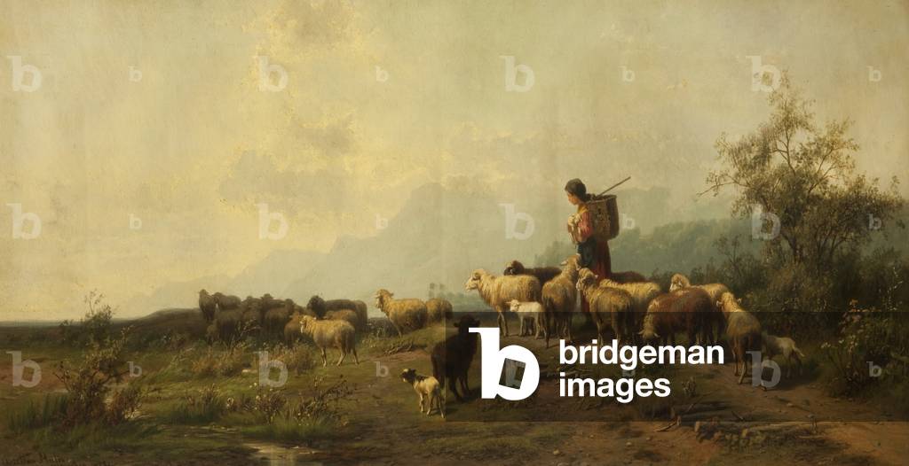 Die Hirten Rückkehr, 1871 (öl auf leinwand)