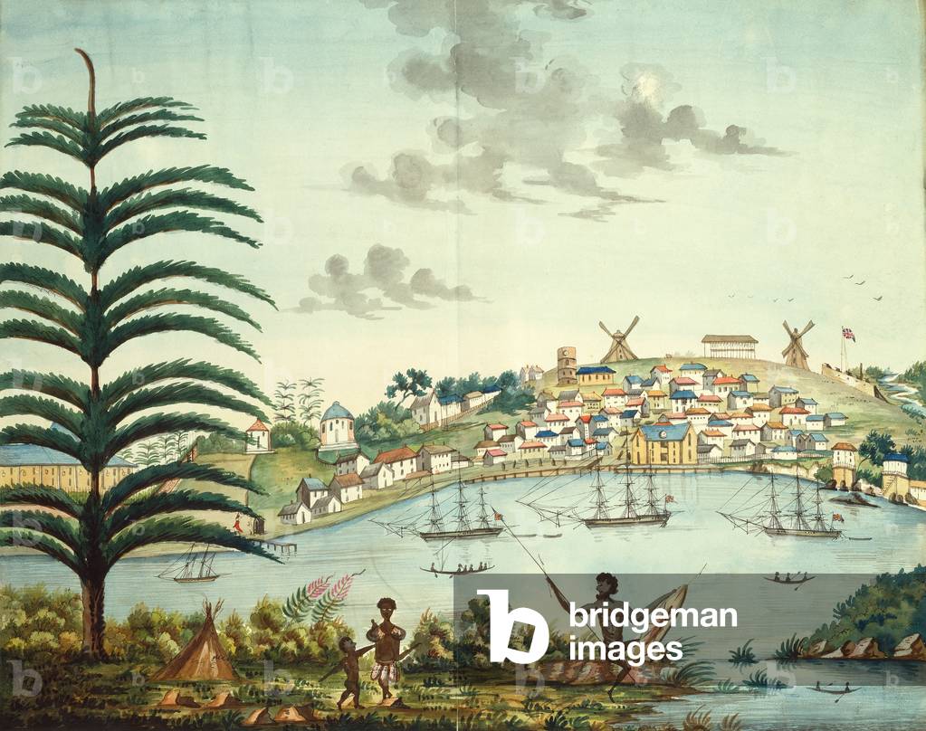 Immagine di Dipinto "Sydney Cove and Town" 1806 di English School