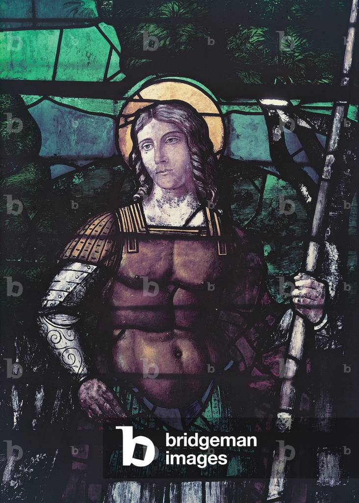 "Finestra con guerriero santo" di Girolamo Mocetto