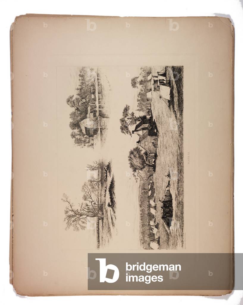 Su picchetto alla riva del fiume, 1876 (acquaforte)