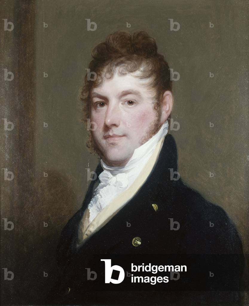 ritratto di un gentiluomo Thomas Sully (1783-1872 americano) olio su pannello di legno David Galleria, Philade