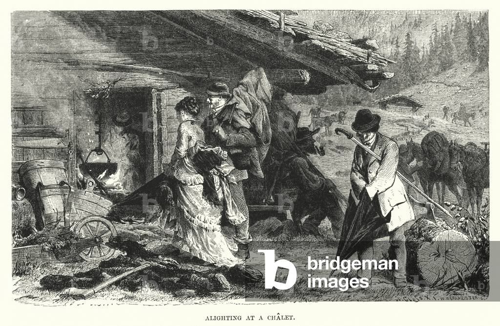 Allenamento ad un Chalet (incisione)