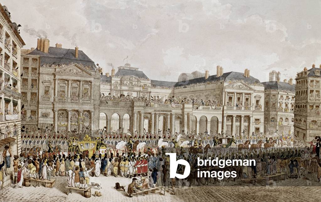 Processione per l'incoronazione dell'imperatore francese Napoleone 1 a Parigi 2 dicembre 1804