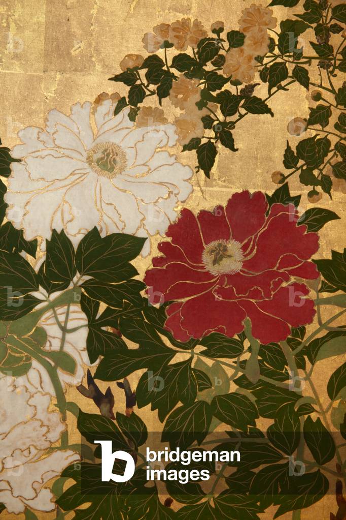 Leinwand mit Frühlings- und Sommerblumen, 1701-1749