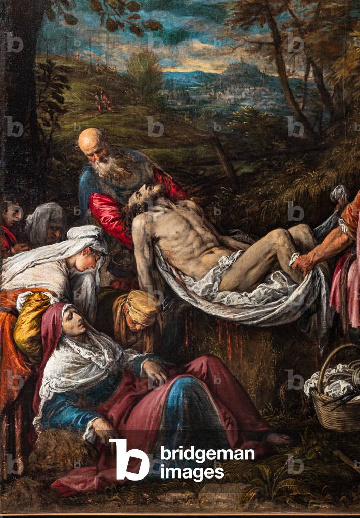 Image of Burial of the body of Christ, detail, 1574 (oil on by Bassano ...