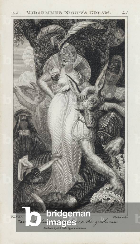 Illustrazione per Sogno di una notte di mezza estate di Shakespeare (incisione)