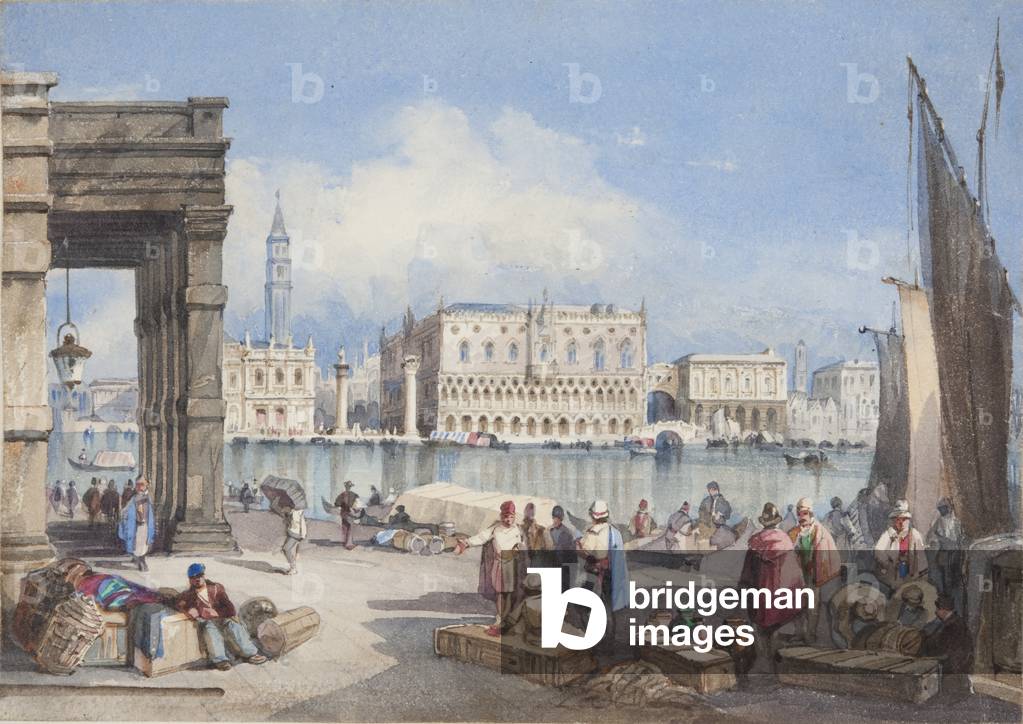 Image of Drawing depicting 'Venice' 1822 by Joseph Axe Sleap