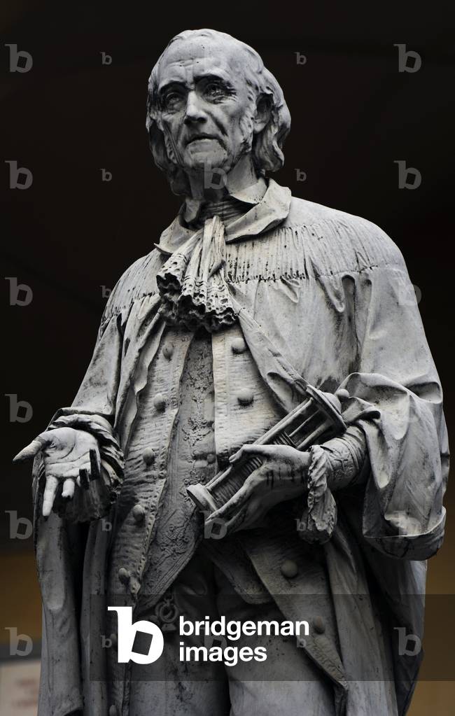 Alessandro Giuseppe Antonio Anastasio Volta (1745-1827). Italienische Physik. Statue. Universität Pavia. Itali