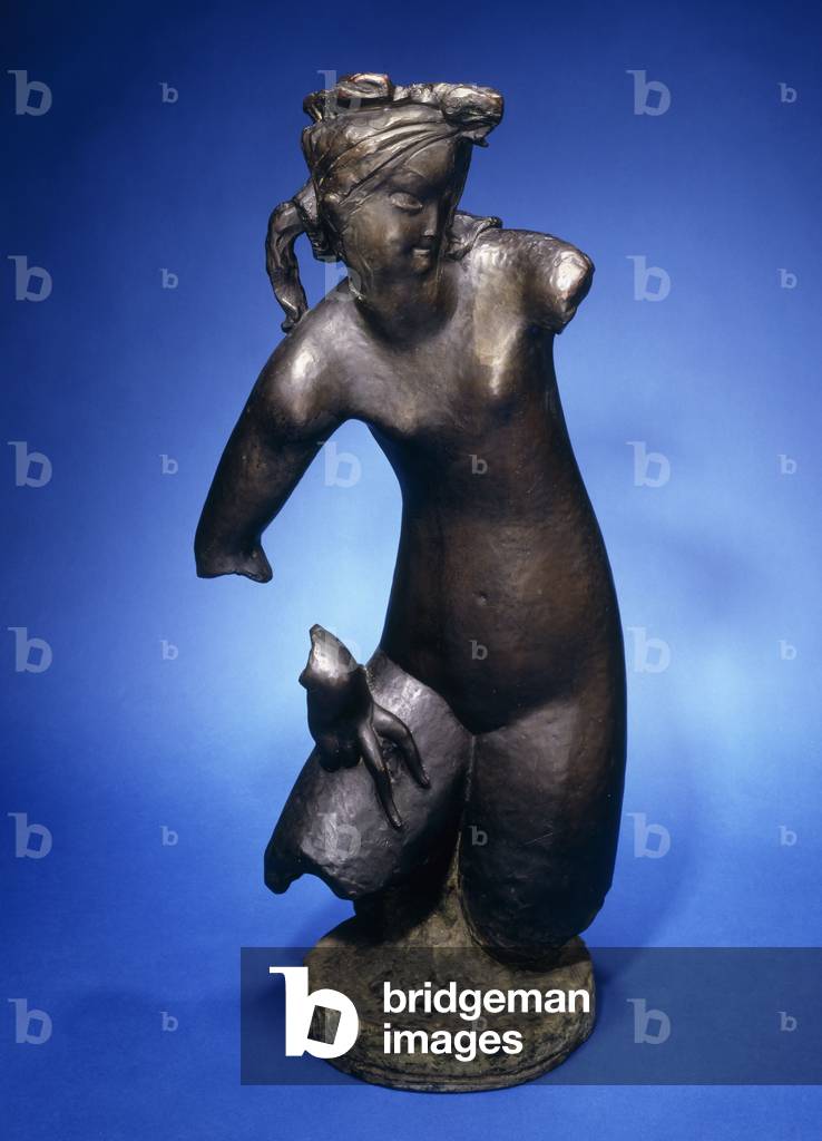 Junges Mädchen, 1926 (Bronze mit dunkelbrauner und grüner Patina)