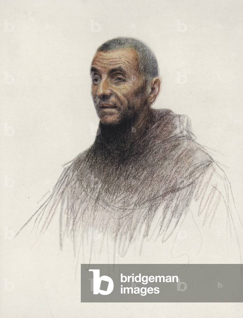 Friar Juniper (litografia a colori)