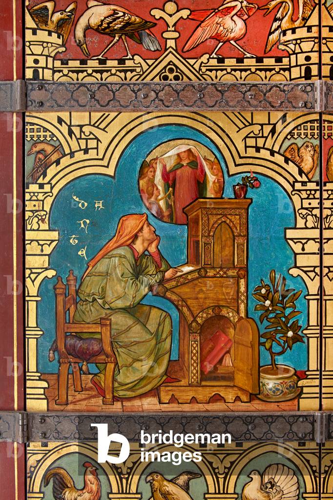 Bild von Möbel "Tolles Bücherregal" 1859 von Pre-Raphaelist school