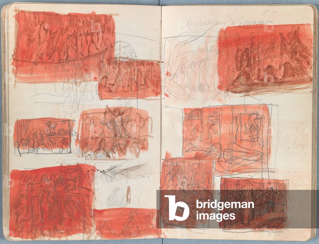 Pages tirées d'un album de Sketches for The Life of Our Lord Jesus Christ, fin des années 1880 (graphite & lav