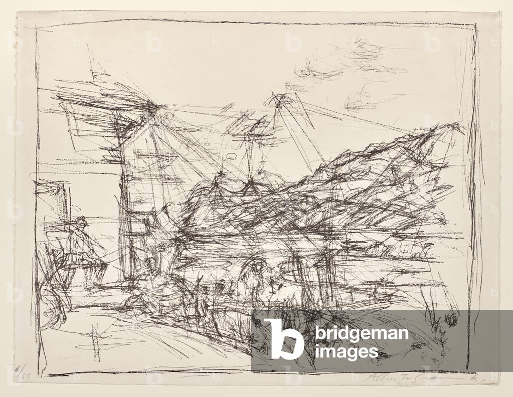 Giacometti's House in Majoja, 1957 (lithograph)