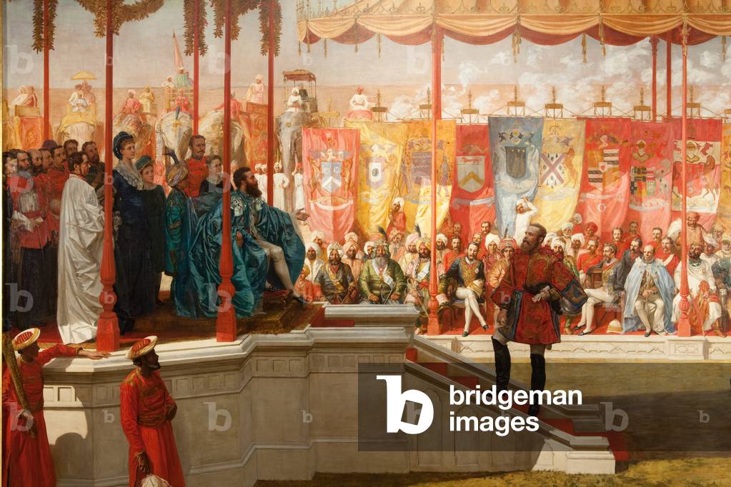 Bild von Gemälde "Die kaiserliche Assemblage in Delhi" 1877 von Valentine Cameron Prinsep