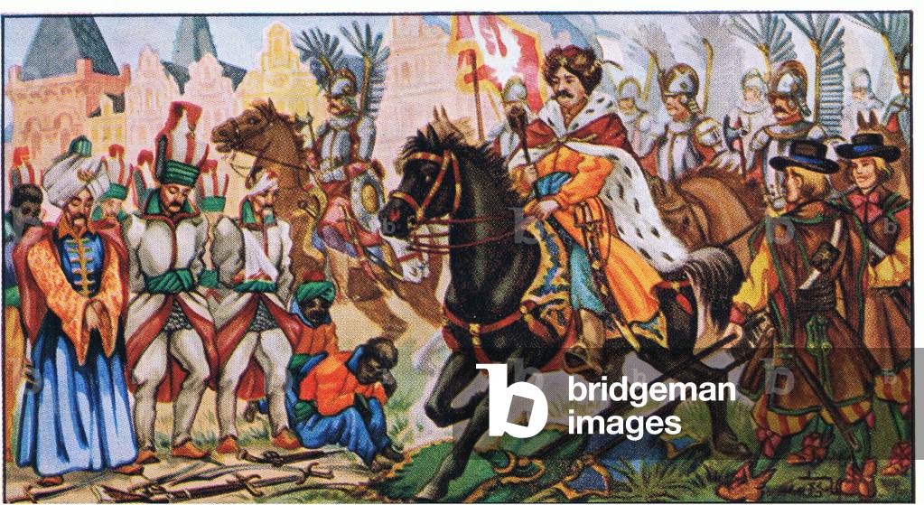 Image of Print depicting Sobieski (colour litho) by James Thiriar