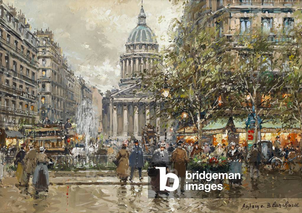 Bild von Gemälde "Place du Luxembourg und das Pantheon" von Antoine Blanchard