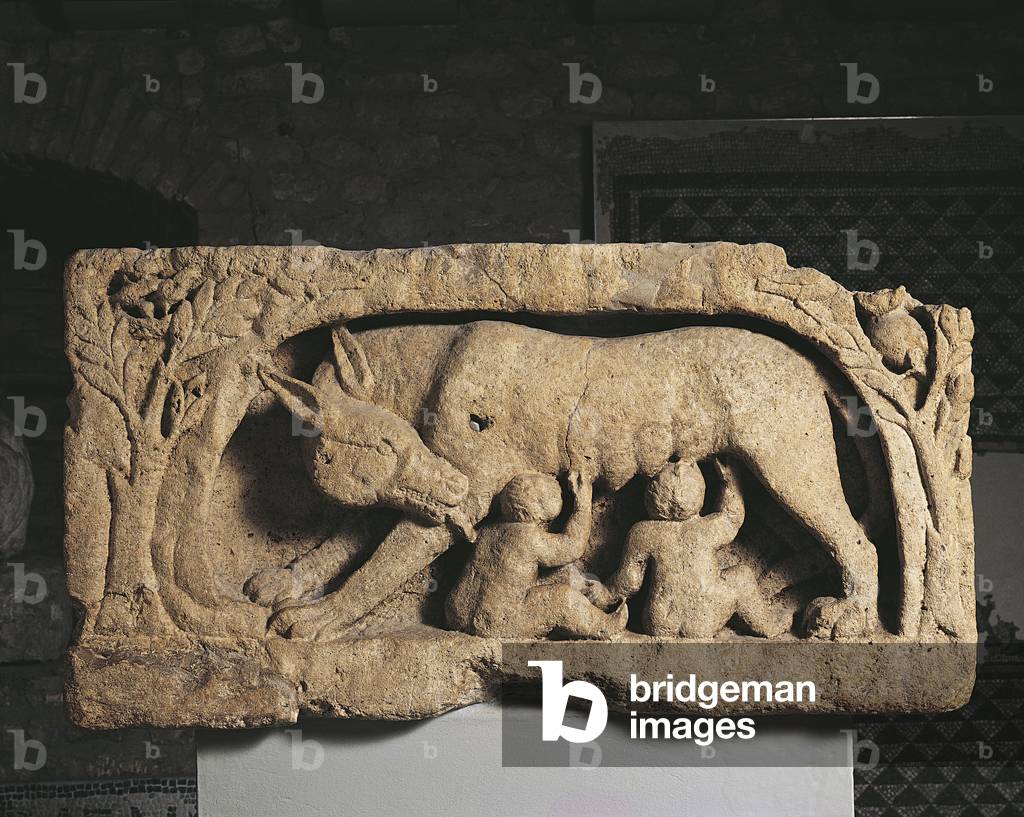 "Romulus und Remus (Kalkstein)" von Roman