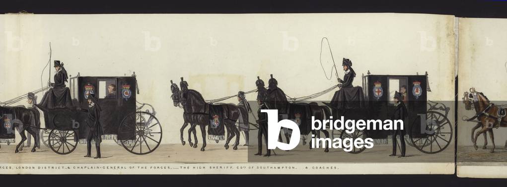 "Parte della vista panoramica di tutto il Funerale Processione di Artù" di George Augustus Alken