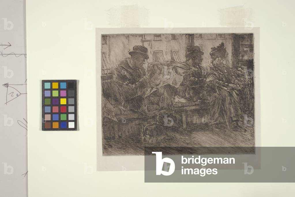 In The Elevated Train (etching)