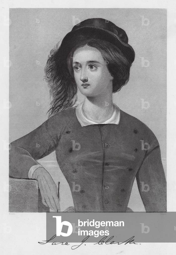 "Sara J Clarke (incisione)" 1801 di American School