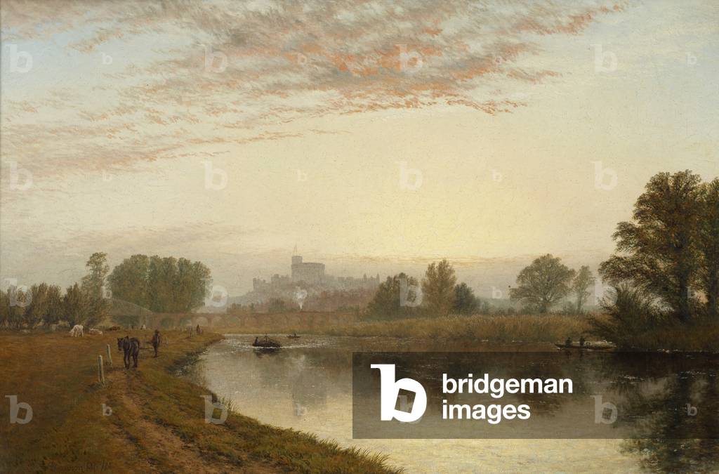 veduta di windsor castello dal fiume