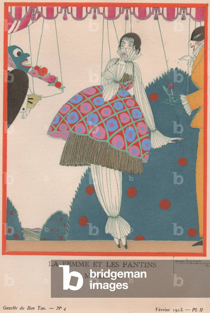 Immagine di Stampa "La Femme et les Pantins" 1913 di Georges Lepape