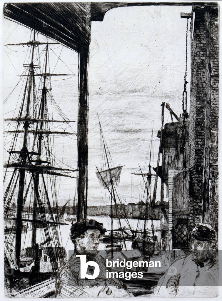 Rotherhithe (or Wapping), 1860 (etching)
