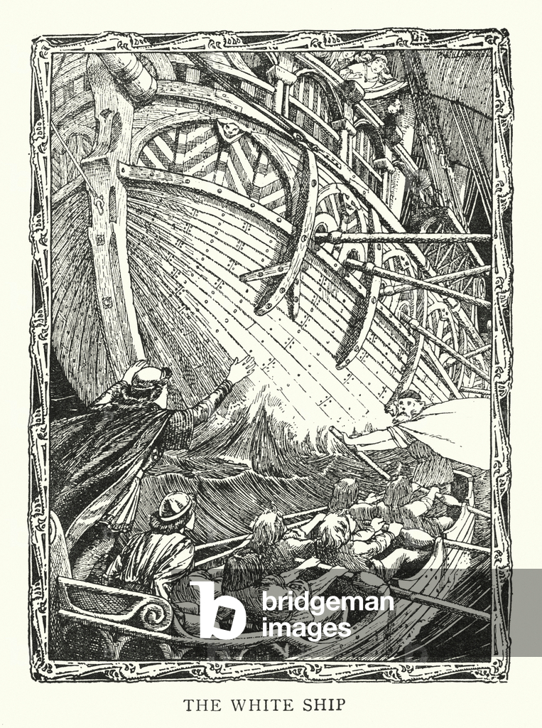 Image of Print depicting The White Ship (litho) 1901 by Patten Wilson