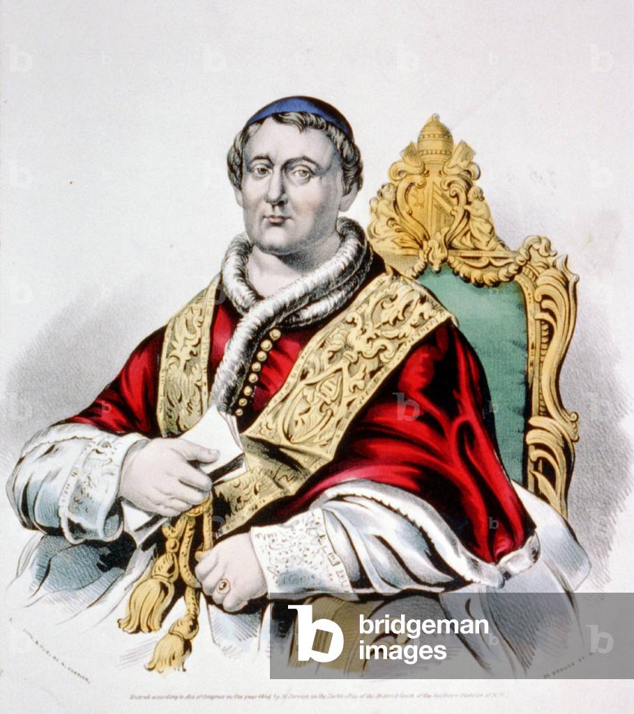 Immagine di Stampa "Papa Pio IX" 1846 di J.M. Currier