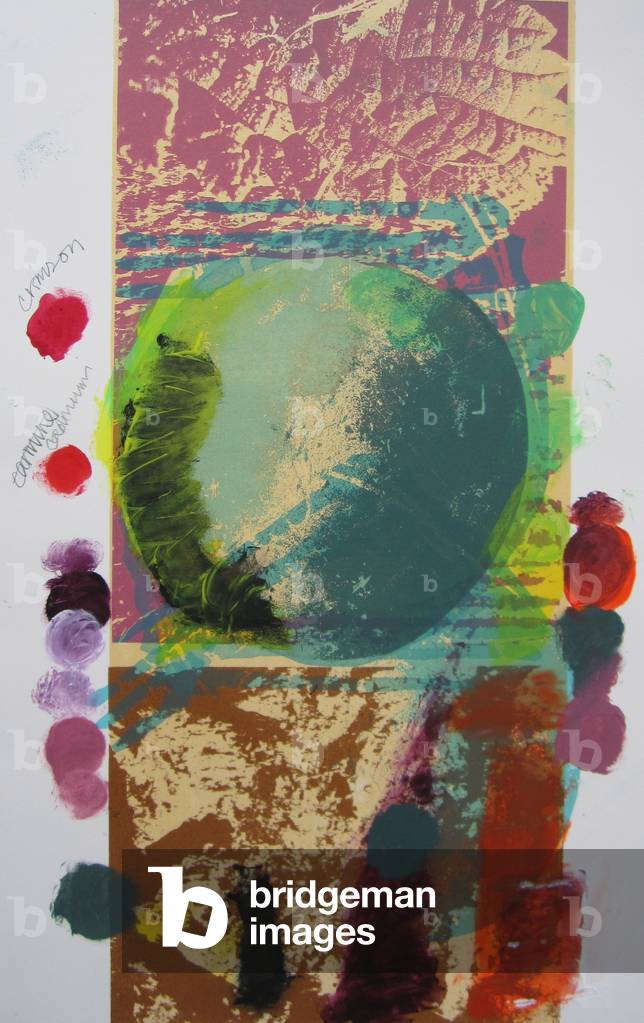 Grüne Kugel mit Punkten, 2013 (Siebdruck)