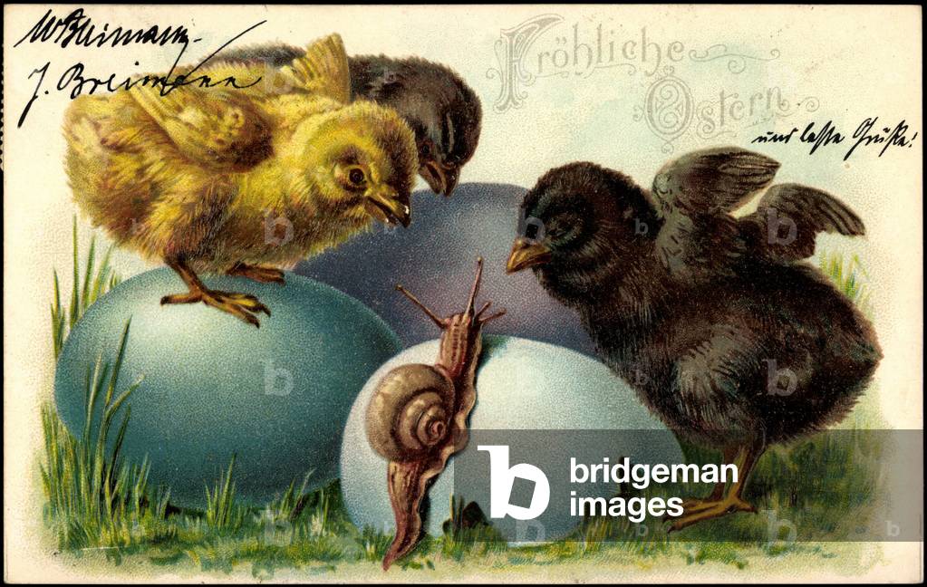 Image of Print depicting Embossing Litho Happy Easter