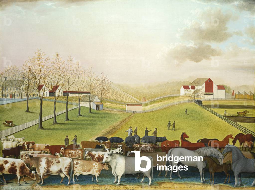 Bild von Gemälde "Die Cornell Farm" 1848 von Edward Hicks