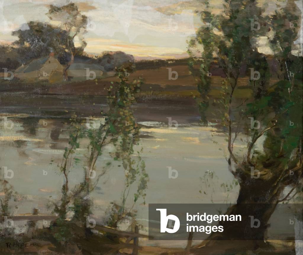 Image of Painting depicting A Quiet Pool by Robert Hope