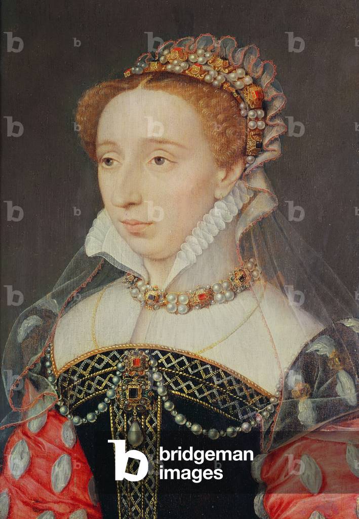 ritratto anne de pienne, signora in attesa di maria stuart, c. 1560, (olio su legno)