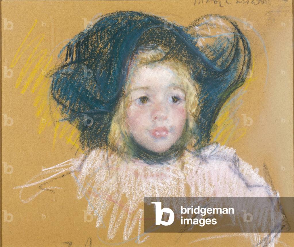 poco ragazza in un Grande cappello, c. 1904 (pastello su carta)