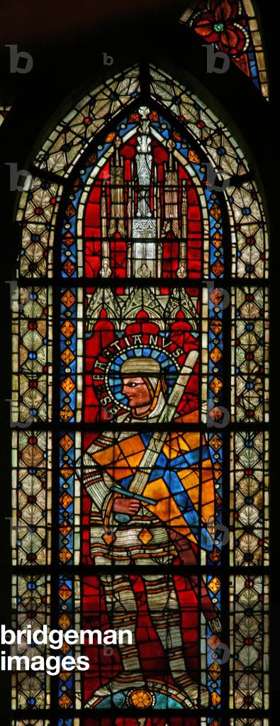 Window w203 depicting St Sebastian (stained glass) by French Artist