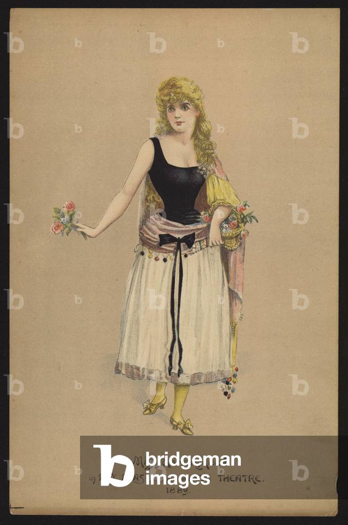 Marion Hood, actrice et chanteuse anglaise (litho couleur)
