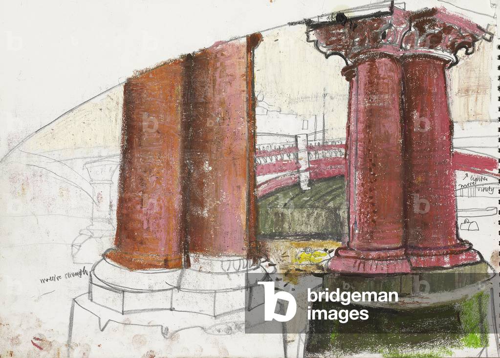 "Columns Study alte Blackfrairs Brücke" von Leon Morrocco