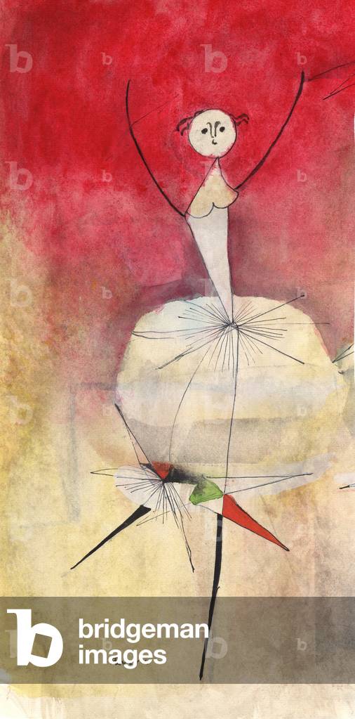 Tanz der Puppe (Linoldruck auf Papier)