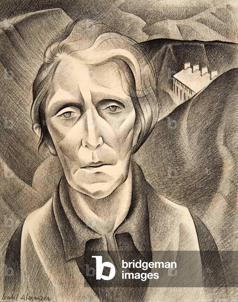 Image of Print depicting Mrs G 1944 by Isabel Alexander, b/w