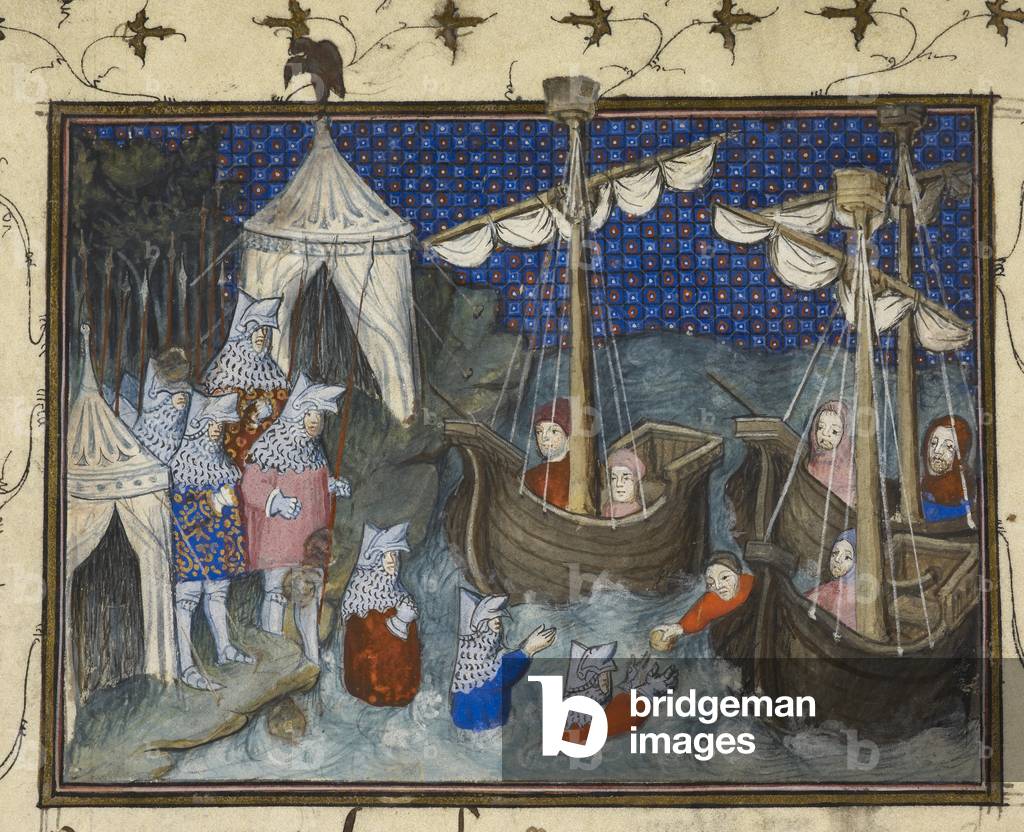 Relief ships arriving in Ireland to bring supplies to Richard II.