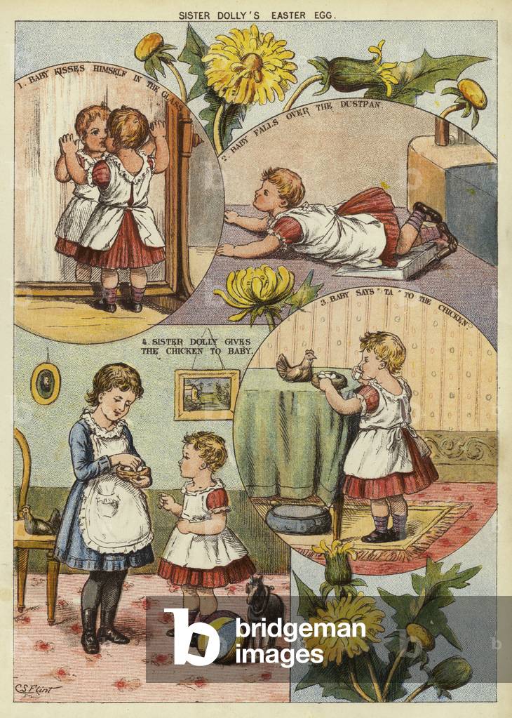 "Uovo di Pasqua di Sorella Dolly (chromolitho)" di English School